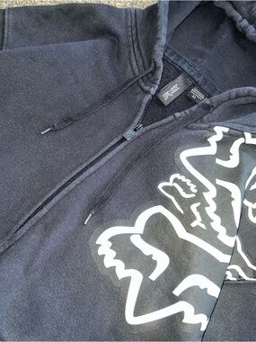 Vintage Y2K Fox Racing Slapstick Full Zip Fleece Hoodie Men’s Size XL